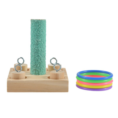 Bird Parrot Εκπαιδευτικά Παιχνίδια Ξύλινη Πλατφόρμα Πλαστικό Ferrule Intellectual Training Παιχνίδια για κατοικίδια μάσημα