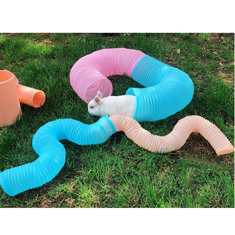 Lemmikloomatunneli loominguline moe plastikust hamstritunneli mänguasi väikestele lemmikloomadele 2 värvi, saab valida lemmikloomatarbed WJ923