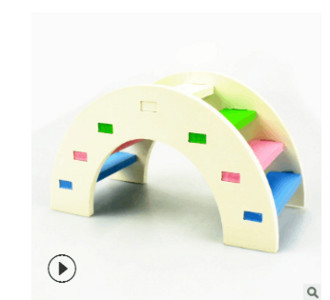 Ξύλινα προμήθειες κατοικίδιων ζώων Φωλιά χάμστερ για κατοικίδια σκαντζόχοιρος Κάστρο Παιχνίδι 1 υπολογιστή Πλατφόρμα παρατήρησης Σκάλα κατάστρωμα Σκάλα για κατοικίδια Σπίτι/Γέφυρα