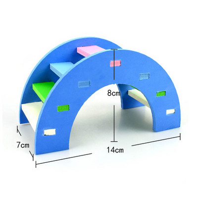 Ξύλινα προμήθειες κατοικίδιων ζώων Φωλιά χάμστερ για κατοικίδια σκαντζόχοιρος Κάστρο Παιχνίδι 1 υπολογιστή Πλατφόρμα παρατήρησης Σκάλα κατάστρωμα Σκάλα για κατοικίδια Σπίτι/Γέφυρα
