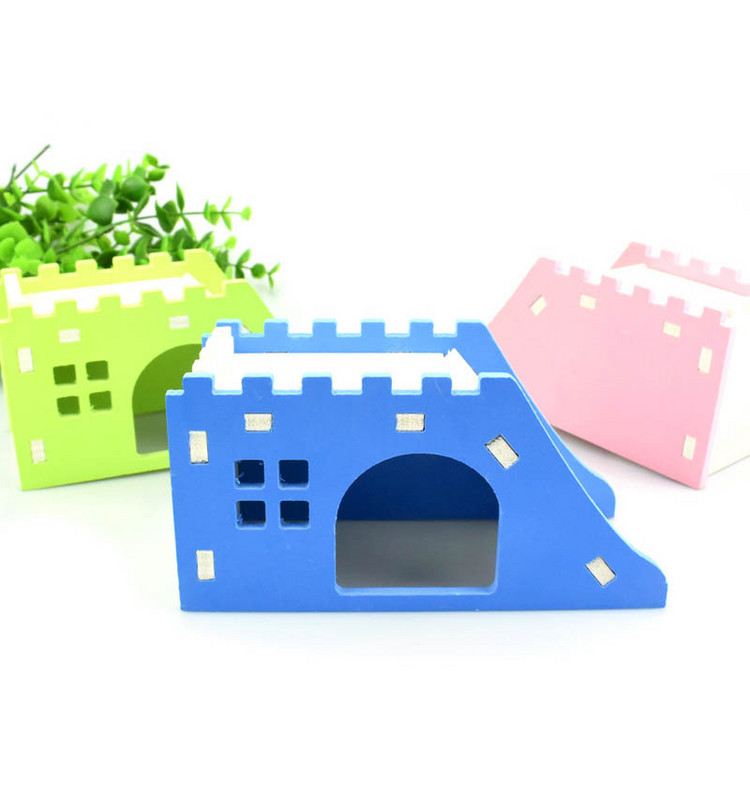 Ξύλινα προμήθειες κατοικίδιων ζώων Φωλιά χάμστερ για κατοικίδια σκαντζόχοιρος Κάστρο Παιχνίδι 1 υπολογιστή Πλατφόρμα παρατήρησης Σκάλα κατάστρωμα Σκάλα για κατοικίδια Σπίτι/Γέφυρα