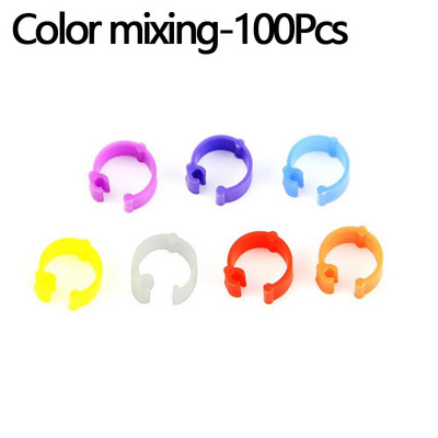 100 gab Baloži Gredzeni 10 Krāsas Putnu Kāju Gredzeni 8mm Plastmasas Saspraudes Gredzens Balodis Balodis Paipalu pēdas Atvēršanas gredzens Putnu Aksesuāri