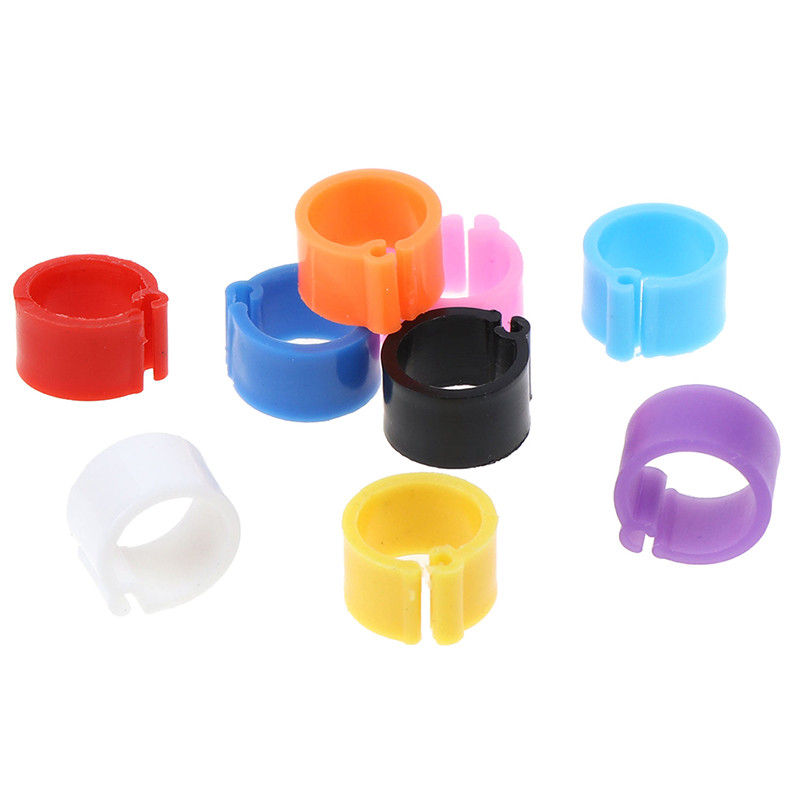 100gab/partija iekšējais diametrs 8mm baloža kāja mājputns balodis putns papagaiļa saspraudes gredzeni vairumtirdzniecība