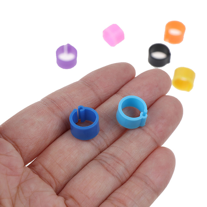 100gab/partija iekšējais diametrs 8mm baloža kāja mājputns balodis putns papagaiļa saspraudes gredzeni vairumtirdzniecība
