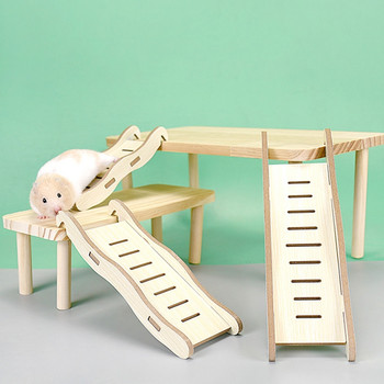 Играчка дървен мост за хамстер дървена стълба за катерене за хамстери мишка мишка