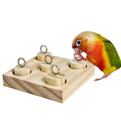 Πουλιά Parrot Wooden Platform Intelligence Training Chew Puzzle Toy Block Pet Home Εκπαιδευτικό παιχνίδι