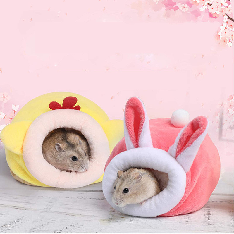 Cușcă pentru hamsteri pentru animale de companie Pat pentru șoareci Casă din bumbac Cuib pentru animale mici rozătoare/cobai/șobolan/arici Covoraș cald de iarnă Accesorii pentru animale de companie
