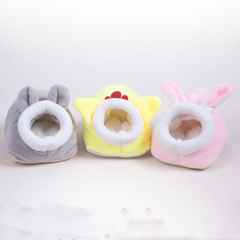 Cușcă pentru hamsteri pentru animale de companie Pat pentru șoareci Casă din bumbac Cuib pentru animale mici rozătoare/cobai/șobolan/arici Covoraș cald de iarnă Accesorii pentru animale de companie