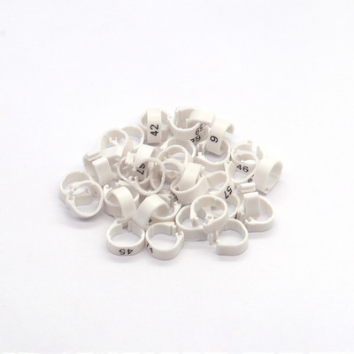 100 bucăți 12 mm 14 mm benzi pentru picioare pentru picior de porumbei Inele pentru picior de porumbel Inele de plastic pentru cleme pentru păsări etichetă de marcare