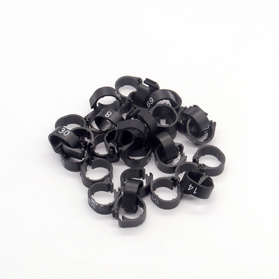 100 bucăți 12 mm 14 mm benzi pentru picioare pentru picior de porumbei Inele pentru picior de porumbel Inele de plastic pentru cleme pentru păsări etichetă de marcare