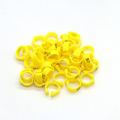 100 bucăți 12 mm 14 mm benzi pentru picioare pentru picior de porumbei Inele pentru picior de porumbel Inele de plastic pentru cleme pentru păsări etichetă de marcare