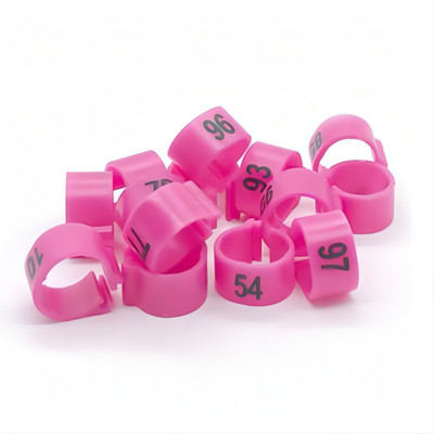 100 bucăți 12 mm 14 mm benzi pentru picioare pentru picior de porumbei Inele pentru picior de porumbel Inele de plastic pentru cleme pentru păsări etichetă de marcare