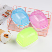 1PC baie din plastic rezistentă la praf pentru hamster cu ușă Mini baie de nisip pentru animale de companie saună cameră cadă cutie de joacă produse pentru animale de companie