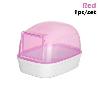 1PC baie din plastic rezistentă la praf pentru hamster cu ușă Mini baie de nisip pentru animale de companie saună cameră cadă cutie de joacă produse pentru animale de companie