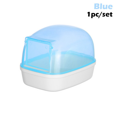 1PC baie din plastic rezistentă la praf pentru hamster cu ușă Mini baie de nisip pentru animale de companie saună cameră cadă cutie de joacă produse pentru animale de companie