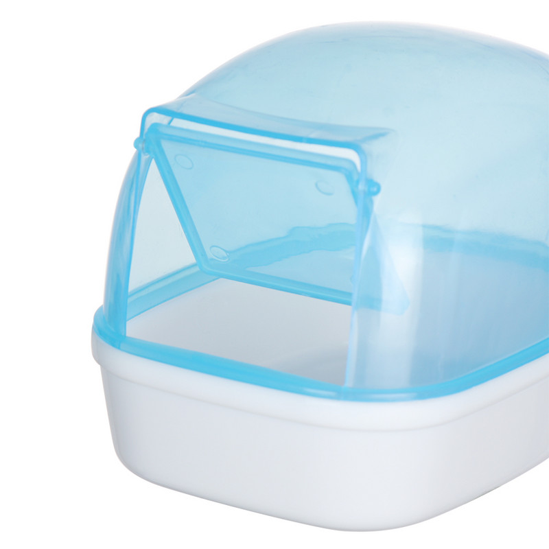 1PC baie din plastic rezistentă la praf pentru hamster cu ușă Mini baie de nisip pentru animale de companie saună cameră cadă cutie de joacă produse pentru animale de companie