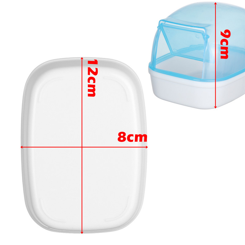 1PC baie din plastic rezistentă la praf pentru hamster cu ușă Mini baie de nisip pentru animale de companie saună cameră cadă cutie de joacă produse pentru animale de companie