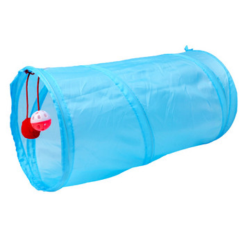 Cat Tunnel Pet Toy 2 Holes Play Tubes Balls Collapsible Crinkle Kitten Toys Puppy Ferrets Rabbit Play Dog Tunnel Tubes Σωλήνες για κατοικίδια