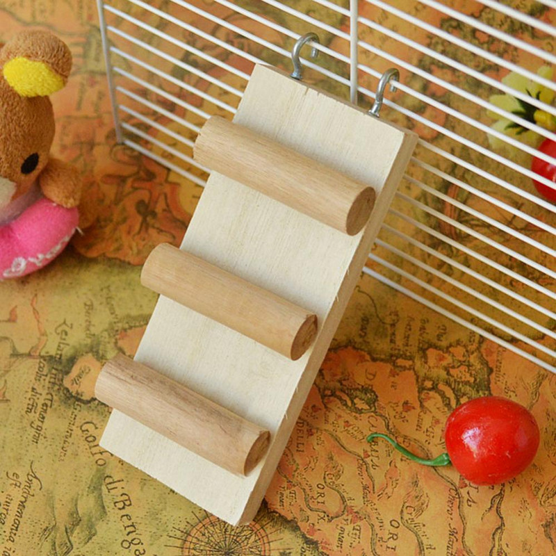 1 tk puidust roniv hammustav hamsterredel, stiiliga treppmänguasi väikesele hiirerotile lemmikloomale väike hamster meelelahutuslik pusleredeliga mänguasi