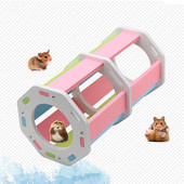 Tunel de jucărie pentru hamsteri, colorat, amuzant, cobai, tub pentru hamster, jucărie, tunel, jucării pentru hamster, tunel, accesorii pentru cușcă pentru hamster.