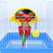 Funny Parrot Birds Toys Mini Basketball Hoop Props Parakeet Bell Ball Chew Toy Προμήθειες για κατοικίδια