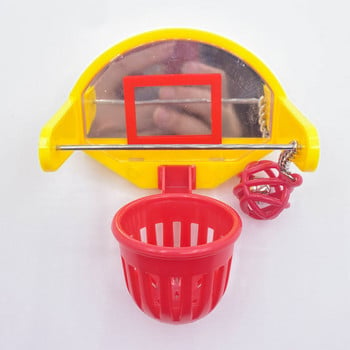 Funny Parrot Birds Toys Mini Basketball Hoop Props Parakeet Bell Ball Chew Toy Προμήθειες για κατοικίδια