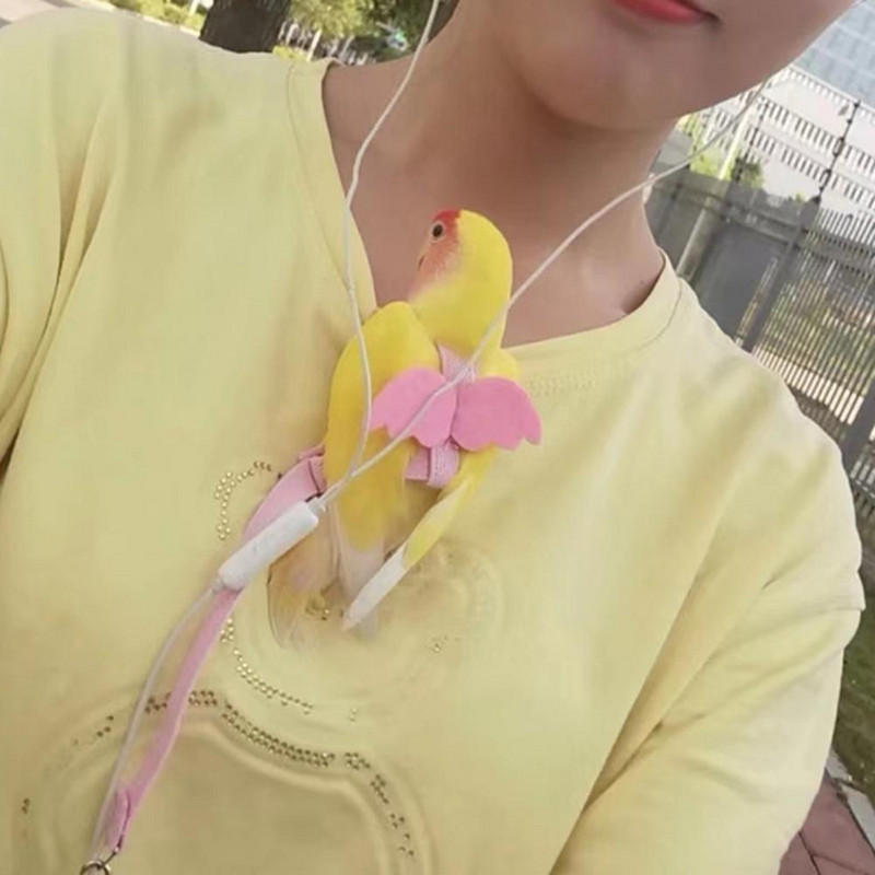 Papagaiļa putnu lidojoša vilces virve Regulējama īpaši viegla siksna ar ērtu rokturi