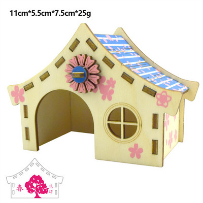 Hamster House Assembled Solid Wood Διώροφη μονοκατοικία βίλα Μικρό κατοικίδιο για αναρρίχηση σκάλες παιχνίδι αξεσουάρ χάμστερ
