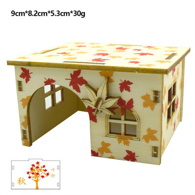 Hamster House Assembled Solid Wood Διώροφη μονοκατοικία βίλα Μικρό κατοικίδιο για αναρρίχηση σκάλες παιχνίδι αξεσουάρ χάμστερ