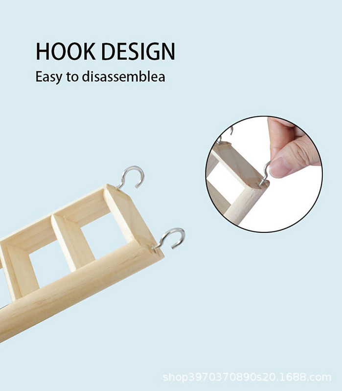 Jucărie pentru cățărare pentru hamsteri Scară din lemn pentru animale mici de companie Accesorii pentru cuști pentru animale de companie Jucării pentru exerciții pentru hamsteri naturale Accesorii pentru cobai