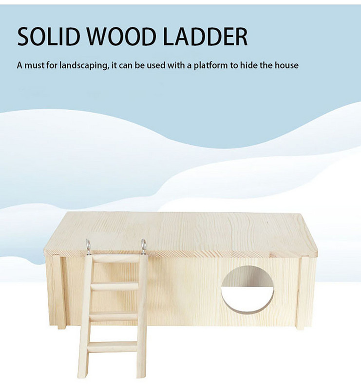 Jucărie pentru cățărare pentru hamsteri Scară din lemn pentru animale mici de companie Accesorii pentru cuști pentru animale de companie Jucării pentru exerciții pentru hamsteri naturale Accesorii pentru cobai