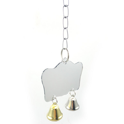 Νέος καθρέφτης παπαγάλος με διασκεδαστικό παιχνίδι καμπάνας για παπαγάλους κοκατίλ Μικρά πουλιά Κρεμαστός καθρέφτης παπαγάλος παιχνίδια κατοικίδιων παπαγάλων αξεσουάρ αναρρίχησης