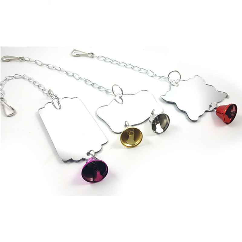 Νέος καθρέφτης παπαγάλος με διασκεδαστικό παιχνίδι καμπάνας για παπαγάλους κοκατίλ Μικρά πουλιά Κρεμαστός καθρέφτης παπαγάλος παιχνίδια κατοικίδιων παπαγάλων αξεσουάρ αναρρίχησης