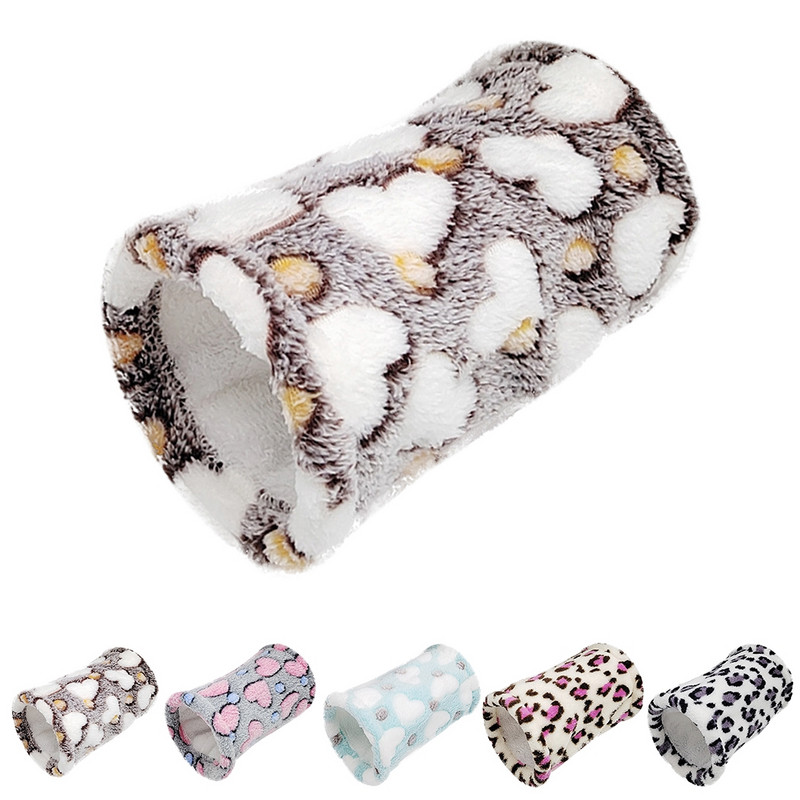 Hamstri mänguasi väikeloomade tunnelvoodi soe plüüsis armas hamstri toru mänguasi magamisvoodi puur hamstri merisea jänesele