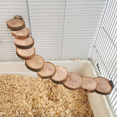 Kāmja koka kāpņu rotaļlieta būrim 6/10 pakāpieni koka kāpšanas bloki košļājamā rotaļlieta jūrascūciņa žurka ezis maza mājdzīvnieka būra aksesuāri