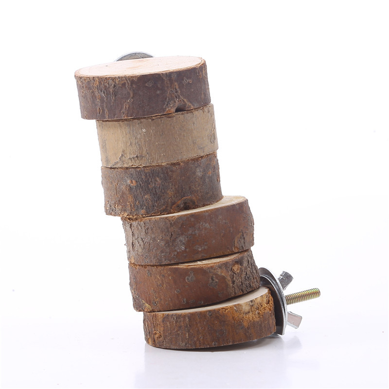 Jucărie din lemn pentru hamster pentru cușcă 6/10 trepte Blocuri de cățărat din lemn Jucărie de mestecat Porcușor de Guineea Sobolan arici Accesorii pentru cușcă pentru animale de companie mici