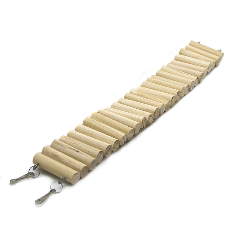 Scară cârlig pentru hamster pentru animale de companie Scară din lemn jucărie scară din lemn pod hamster șobolan animal mic mestecat agățat distracție accesorii din lemn pentru animale de companie