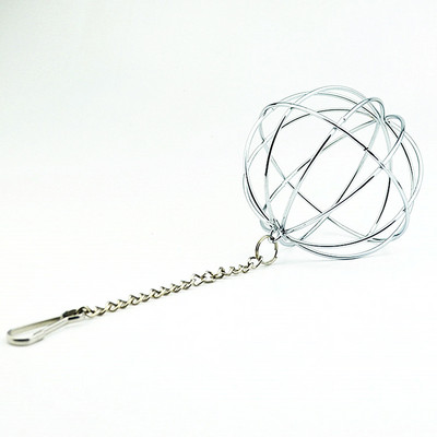 Roostevabast terasest ümmargune sfääriline söödaväljastusharjutus Rippuv heinapall merisea hamster jänes galvaniseeriv rohupalliga lemmiklooma mänguasi