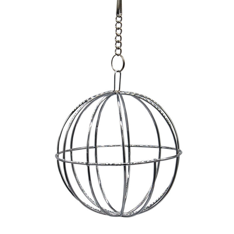 Roostevabast terasest ümmargune sfääriline söödaväljastusharjutus Rippuv heinapall merisea hamster jänes galvaniseeriv rohupalliga lemmiklooma mänguasi