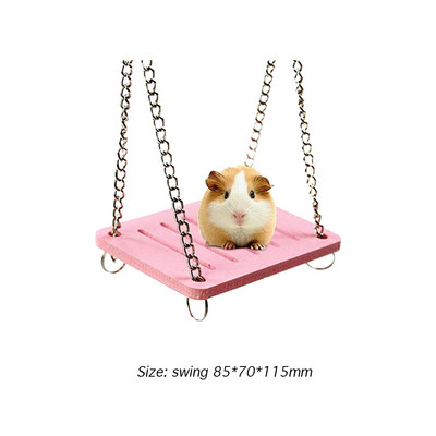 Hamster drăguț Jucării colorate cu scară Animale mici Cățărat din lemn Curcubeu Pod Jucărie Accesorii pentru animale de companie 14 X 7 X 8 cm/5,51 X 2,76 X 3,15