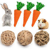 Maži naminių gyvūnėlių veiklos žaislai, triušių dantų kramtymo žaislai, graužikų kramtomieji kamuoliukai, jūrų kiaulytės, šinšilos, triušiai, pramogų priedai