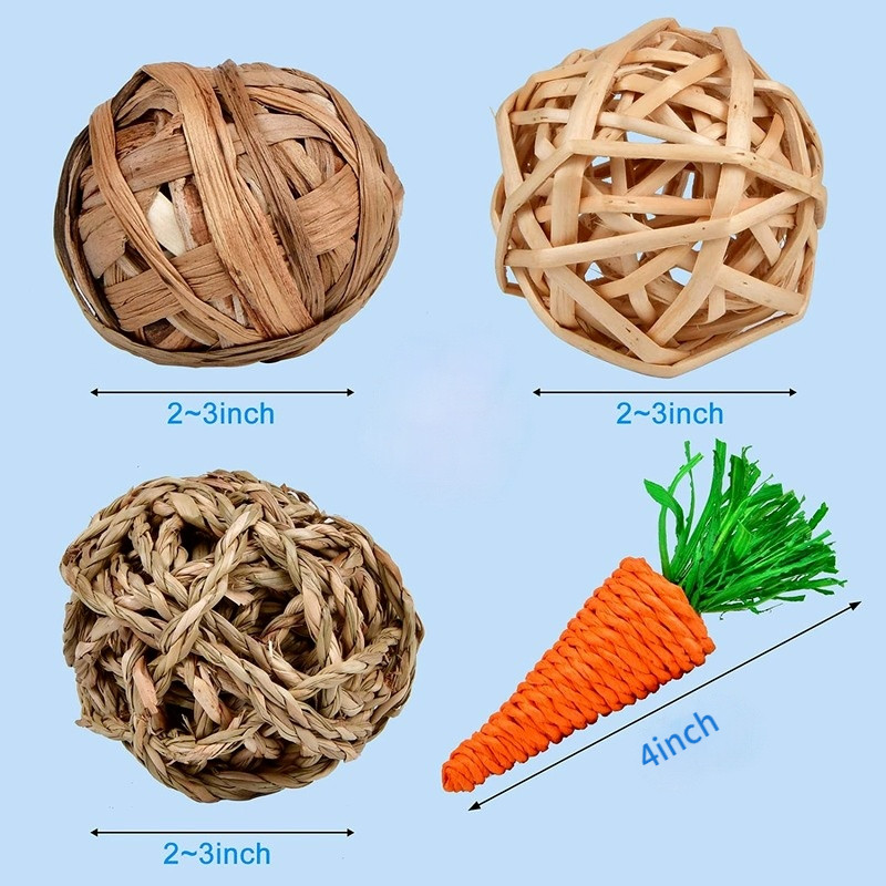 Maži naminių gyvūnėlių veiklos žaislai, triušių dantų kramtymo žaislai, graužikų kramtomieji kamuoliukai, jūrų kiaulytės, šinšilos, triušiai, pramogų priedai