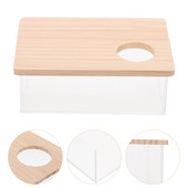 Χάμστερ Sand Bath Box Δοχείο Μικρή μπανιέρα Σπίτι μπάνιου Ζώο τσιντσιλά Μπάνιο κατοικίδιων ζώων Χάμστερ κατοικίδια ζώα Hideoutgerbil Κλουβί