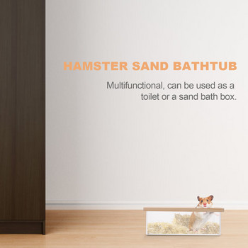 Χάμστερ Sand Bath Box Δοχείο Μικρή μπανιέρα Σπίτι μπάνιου Ζώο τσιντσιλά Μπάνιο κατοικίδιων ζώων Χάμστερ κατοικίδια ζώα Hideoutgerbil Κλουβί