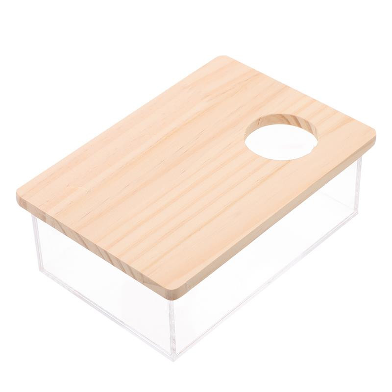 Χάμστερ Sand Bath Box Δοχείο Μικρή μπανιέρα Σπίτι μπάνιου Ζώο τσιντσιλά Μπάνιο κατοικίδιων ζώων Χάμστερ κατοικίδια ζώα Hideoutgerbil Κλουβί