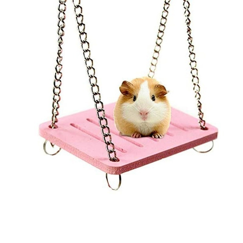 Hörcsög játékok Aranyos hörcsög tornajáték fából készült szivárványhíd libikóka hinta játékok kisállat tevékenységek mászó játék ketrec kiegészítők