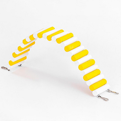 Χάμστερ πολύχρωμη σκάλα γυμναστικής υψηλής αντοχής Φυσικά ξύλινα παιχνίδια αναρρίχησης Προμήθειες για κατοικίδια με 2 γάντζους στερέωσης 6x40cm