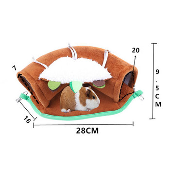 Морско свинче Висящ тунел Малко животно Хамак Уютно легло Гнездо Висящи играчки и аксесоари за клетка за пор Плъх Хамстер Катерица