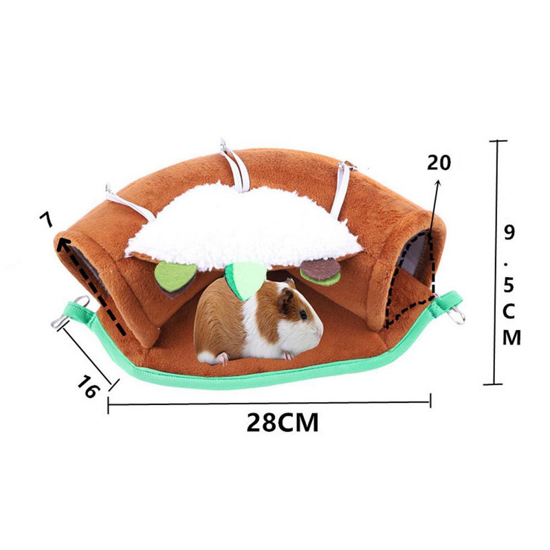 Jūrų kiaulytės kabantis tunelis Smulkaus gyvūno hamakas Jaukus lovos lizdas kabantys žaislai ir narvelio priedai šeško žiurkės žiurkėno voverei