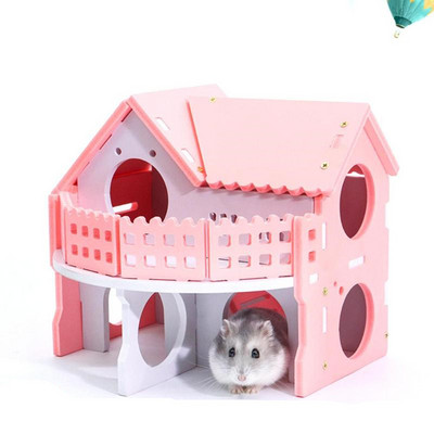 Armsad väikeloomade puurid küüliku hamstri maja, ühe-kahekihiline rula ketrusratas hamster gerbiil hiire lemmiklooma puurimaja